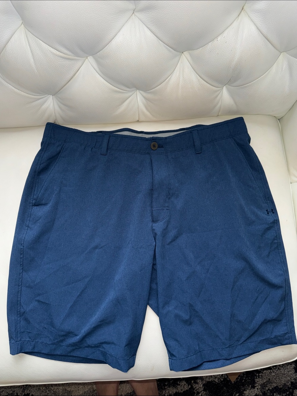 Under Armour Men's Navy Flat Front Performance Shorts